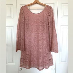 Lace Mini dress with bell sleeves